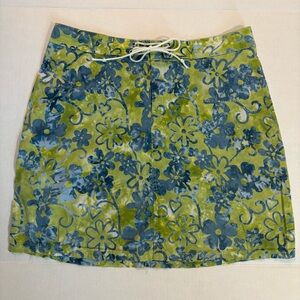 OJAI Floral Green & Blue Mini Skirt Size 8‎
